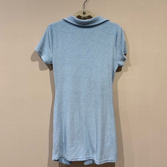 Gab Kate Light Blue Ruched Button-Up Dress - Picture 2 of 3